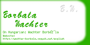 borbala wachter business card